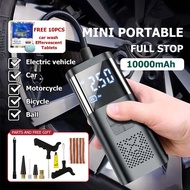 Wireless 10000mAh Air Pump Tyre Car Inflator Portable air Pump Digital Tire Pressure Detection For Bike Mot