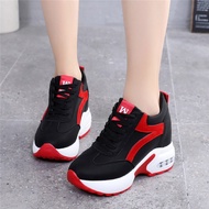 NJIO Giày Nữ Độn Cao Trong 10Cm Giày Thể Thao Siêu Cao Gót Đế Xuồng Thường Ngày Thoáng Khí Dễ Phối P