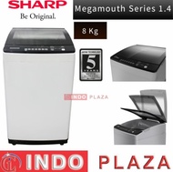 MESIN CUCI SHARP ES-M8000T-GG 1 Tabung 8 Kg MEGAMOUTH Series 1.4