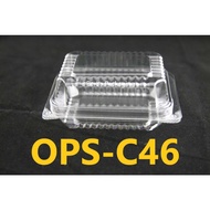OPS-C46 Plastic Tray with Lock 50pcs± | Bakery Packaging | Bekas Kuih OPS | Pastry Packaging | Food 