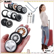 ALMA Suitcase Wheels, with Screw PU Replace Wheels, Portable Replacement Suitcase Parts Axles Travel Luggage Wheels Luggage Accessories