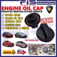FIS Engine Oil Cap Proton Saga BLM FLX Gen2 Persona Exora Preve CPS Penutup Minyak Hitam Kereta
