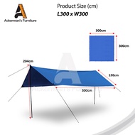 ACKERMAN 3m x 4m Sunshade Flysheet Waterproof Ground sheet Camping Tarp Tent Sun Shelter Car Awning