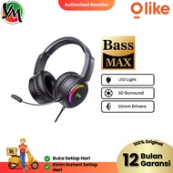 OLIKE GH2 Gaming Headphones + LED 360 Omnidirectional Microphone 50mm Drivers Stereo Bass 3D Surroun
