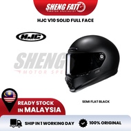 HJC V10 SF BLACK  Full Face Helmet Motor Visor Topi Keledar Keselamatan Full Face Original Superbike