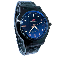 Jam Tangan Pria Dewasa 2025 Chronograph Swiss Army Pria – Dial Hitam EksklusifTali Stainles Steel
