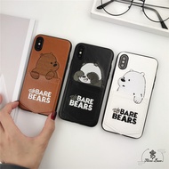 Phone case For iPhone 12 mini 12pro max We Bare Bears PU Leather Wallet Case Flip Cover Embroidery Card Pocket iphone11 6 6S iPhone7 SE 2020 8plus iPhoneX XS iPhoneXSMax