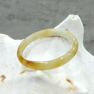 天然冰種翡翠手鐲 冰種蜜糖黃翡翠 貴妃鐲 A貨緬甸玉 橢圓 付證