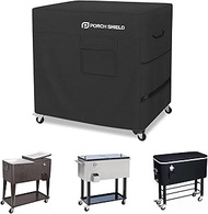 Porch Shield Waterproof Rolling 80-100 Qt Cooler Cart Cover Fits Most Patio Ice Chest Party Cooler (