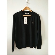 New CDG Play V-neck Knitted Cardigan Men Women Casual sweater