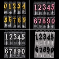 LILIN JN JN JN | Number Candles 1 - 9 Colors Gold, Pink, Silver & Black