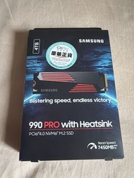 Samsung 990 PRO 4TB SSD 連 Heatsink