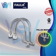 FALLA SWAN NECK DOUBLE ADJUSTABLE PILLAR SINK WATER TAP MODEL: FL-E339