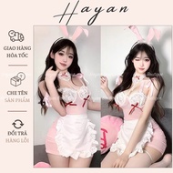 CP40 Rabbit Cosplay set with bow and mane, sexy and seductive body-hugging costume pajamas set CP40