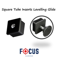 1” 1.25" 1.5" Square Tube Inserts Kit With Thread For Furniture Glide Adjustable Leveler Levelling F