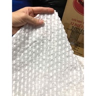 B777 - Sewing practice fabric, self-sewn - Pure white embroidered foam chiffon (2.1m x 1.4m), lots o