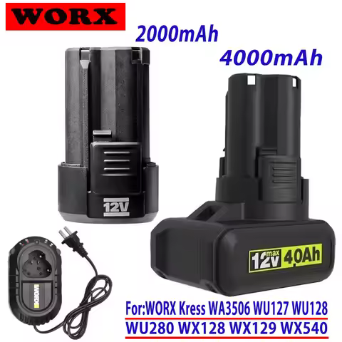 100% New Original 2.0/4.0Ah for WORX Kress 12V WA3506 WU127 WU128 WU130 WU131X WU132 WU280 WX128 WX5