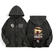 Darc หมาป่ากีฬา Zip Up Hoodies สําหรับผู้ชายผู้หญิงผ้าฝ้ายพิมพ์ Gothic Harajuku เสื้อแจ็คเก็ต Hooded