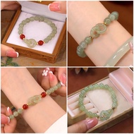 Accessories for Women Jade Chalcedony Bead Bracelet for Women Heart Buckle  Lucky Bangle Jewelry
