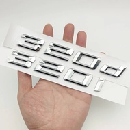 ADD Black 3D Chrome Car Letters Rear Trunk Emblem Badge Logo Stickers For BMW 320i 320d E46 E90 E91 