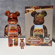 Bearbrick Bearbrick 400% Natural Forest Autumn Leaf Series Fashion Play Blind Box Hand Office Internet-Famous Gift