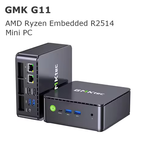 GMKtec Mini PC G11 AMD Ryzen Embedded R2514 Gaming Mini PC DDR5 SSD Computer PC Mini Gaming Computer