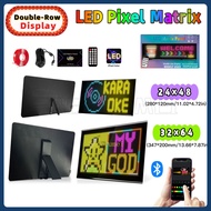 LED Double-Row Pixel Matrix Bluetooth Smart Display 24x48 32x64 RGB Digital Lamp Panel DIY Art Displ