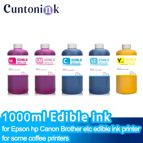 1000ml edible printer refill ink bottles for Epson hp Canon Brother etc edible ink printer and for s