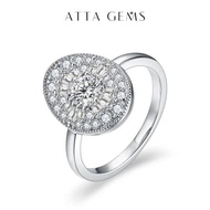 D/VVS1 Round Fully Synthetic Moissanite Ring Ladies Style Real 925 Sterling Silver Engagement Premiu