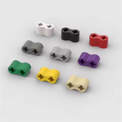 10PCS Puzzle Particle 45590 Axle Connector Double Blocks Flexible Rubber Idea Particle Toys Assemble
