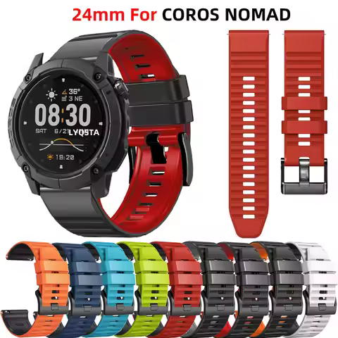 Hot 24mm Silicone Watch Strap For COROS NOMAD Smart Watch Wristband For Garmin Venu X1 Bracelet Repl