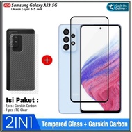 2IN1 Tempered Glass Package Samsung A53 5G, A33 5G Anti-Scratch Glass + Garskin Carbon DI ROMAN ACC