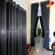 Gorden jendela minimalis, ukuran 18 ring tinggi 3 meter, gorden hotel mewah murah model semokring