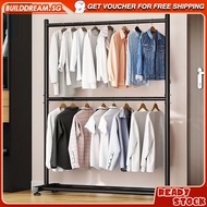 Double-pipe Metal Clothes Rack / Clothes Drying Rack / Clothes Rack Stand / Clothes Rack Hanger