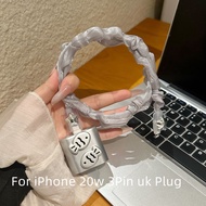 Siliver Color Charger Protective Case for 18W/20W USB-C Power Adapter Cable Compatible with iPhone