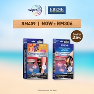 [July'26 Exclusive] [B2F1] EBENE Bio-Ray Compression Socks - Black x 2 + FREE Ebene Bio Ray Compress