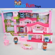 Mainan Rumah Rumahan Boneka Happy Villa Play House Set Anak