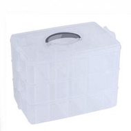 0418停【DD190B】塑膠分格盒三層30格 不可拆 透明塑膠收納盒 分類盒 整理盒 透明分格盒 玩具收納盒