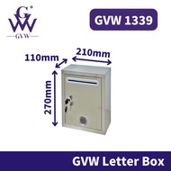 【GVW MAILBOX】Stainless Steel Locker Lock With Key Mail Box Outdoor Waterproof Letter Box Outdoor Wat