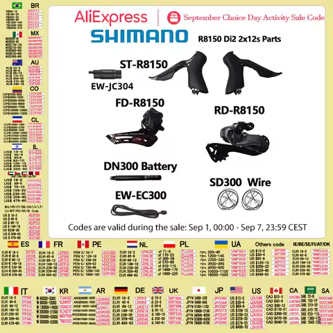 Shimano Ultegra R8150 Di2 Part Bike Shifter 2x12s Rear Derailleur DN300 EC300 SD300 Road Bike Di2 Gr