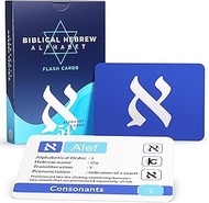 Hebrew Biblical Alphabet Flash Cards – Alef Bet 48 Letter Educational Jewish Language Learning Flash