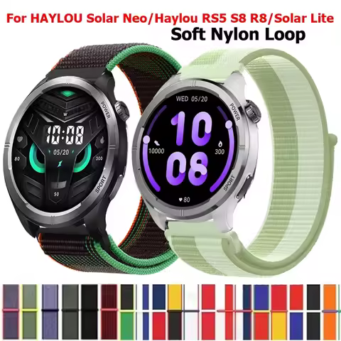 20mm 22mm Nylon Loop For HAYLOU Solar Neo Smartwatch Sport Band For Haylou RS4 RS4Plus Strap Haylou 
