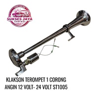TRUMPET HORN 1 FUNNEL TRUMPET AIR HORN/ 12-24v