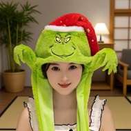 [Christmas Theme Toys] Grinch Grinch Funny Collection Gift Christmas Grinch Plush Airbag Cap