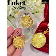 RICHGOLD JEWELS Loket SYILING Dinar & Bunga RAYA emas 916 (COIN pendant 916 gold)