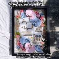 30x40 cm beautiful dowry with black frame and rustic theme
