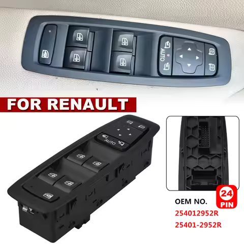 254012952R Power Window Control Switch Lifter Regulator Button 25401-2952R for Renault Kadjar 2015-2