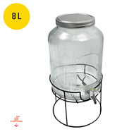 โหลแก้วจ่ายน้ำ 8 ลิตร พร้อมขาตั้ง Beverage Dispenser 8 Liter