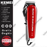 Professional Alat Cukur Cordless Hair Clipper KEMEI KM-2611 Mesin Cukur Rambut Rechargeable Cliper O