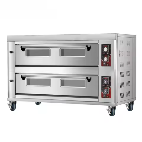 Commercial Industrial High-End Customized Gas Bread Baking Oven 2-deck-6-tray Gas Electric Deck Oven